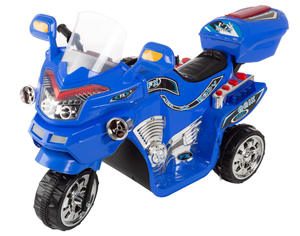 lot 662 image: Ride on Toy, 3 Wheel Motorcycle Trike for Kids by Rockin Rollers, Battery Powered Ride on Toys for Boys and Girls