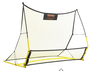 lot 668 image: VEVOR Soccer Trainer, 2-IN-1 Portable Soccer Rebounder Net, 71x40 Iron Soccer Practice Equipment
