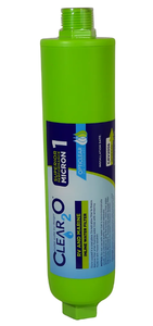lot 219 image: LOT OF 2 CLEAR2O RV & Marine Inline 1 Micron Solid Carbon Block Water Filter for Reduced Contaminates, Bad Taste, Odor and More