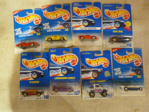 8 Mattel Hot Wheels Cars
