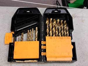 lot 46 image: Titanium Nitride High Speed Steel Drill Bit Set with Plastic Case