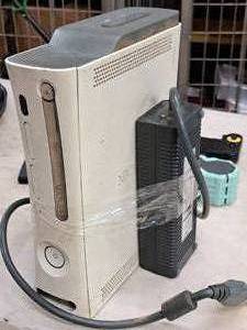 lot 135 image: Microsoft Xbox 360 Game Console with Controller and Power Cord