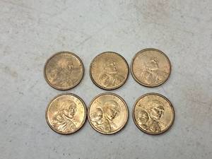 lot 182 image: Lot of (6) 2000 Sacagawea Dollar Coins