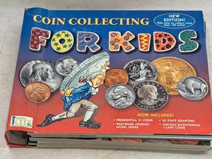 lot 177 image: Vintage Coin Collecting For Kids Coin Book with Vintage and Modern Coins