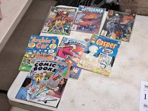 lot 174 image: (1) The Art of Making Comic Books and (6) Assorted Comic Books - Spider-man, Casper, Superman, Archies Car
