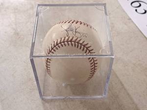 lot 169 image: Rawlings Signed Officlal MLB Baseball with Plastic Display Case