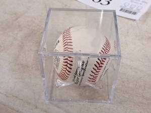 lot 165 image: Wilson Super Seam A1010 Pro SST Autographed Official Approved MLB Baseball with Plastic Display Case