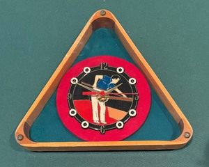 lot 32 image: Heritage International Billiard Triangle Clock