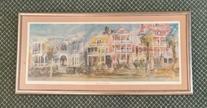 lot 72 image: Houses at South Battery Watercolor Print by Margaret Peterson