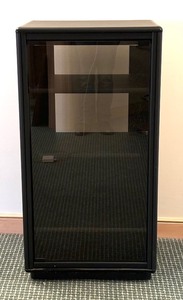 lot 89 image: Glass Front Electronics Cabinet