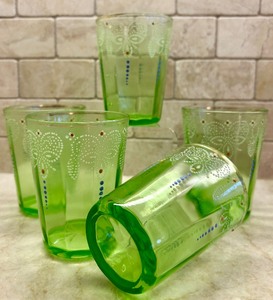 lot 53 image: Five Vintage Victorian Juice Glasses