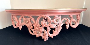 lot 147 image: Vintage Pink Wall Shelf