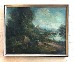 lot 146 image: Original Scenic Painting by C. Patin