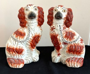 lot 18 image: Pair of Vintage Staffordshire Dog Figurines