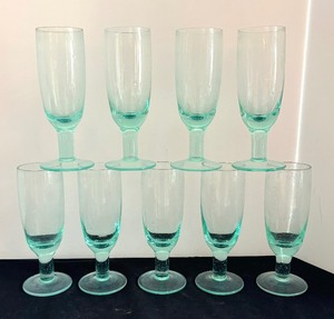 lot 154 image: Gorgeous Green Stemware