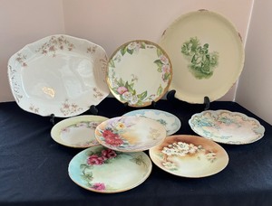 lot 201 image: Variety of Vintage Plates by Johnson Bros, Haviland, Thomas and More
