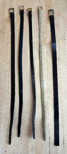 lot 213 image: Five Mens Belts