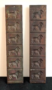 lot 216 image: Two Vintage Lion Motif Copper Chocolate Molds
