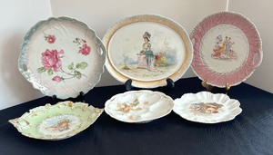 lot 226 image: Six Pretty Vintage Plates by Victoria, MSB and More