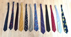 lot 241 image: Twelve Mens Dress Ties by Ungaro, Stafano Ricci, Albert Nipon, Christian Dior and More