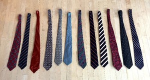 lot 249 image: Twelve Mens Dress Ties by Liemandts, Giorgio Armani, Carl Martins, Hardy, Amies and More