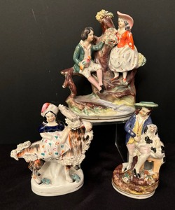lot 280 image: Variety of Antique Figurines