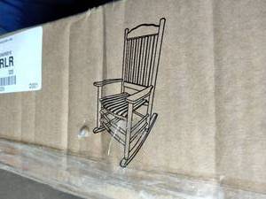 lot 73 image: Wooden Rocking Chair, Gray