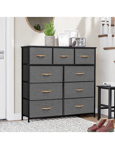 lot 54 image: 9-Drawer Vertical Storage Chest, Gray