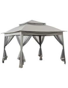 lot 60 image: Sunjoy 11 x 11 Temporary Pop-Up Portable Gazebo with Netting, Color as Pictured