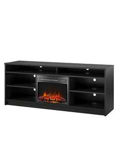 lot 64 image: Ameriwood Home Hendrix Electric Fireplace 65 TV Stand in Black
