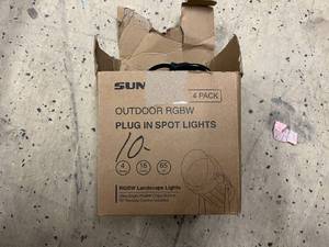 4 Pack of Sunvie 120V Outdoor RGBW Landscape Lights