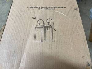 2 Dusk to Dawn Outdoor Wall Lanterns
