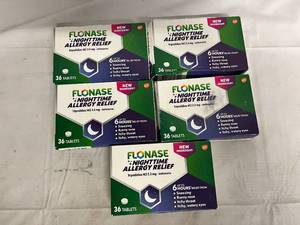 5 Packs of Flonase Nighttime Allergy Relief