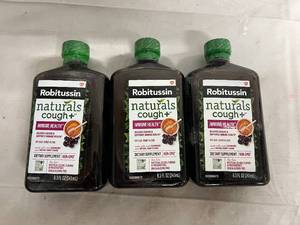 3 Bottles of Robitussin Naurals Cough Immune Health