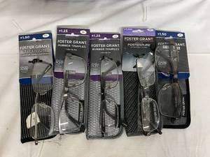 5 Pairs of Foster Grant Reading Glasses