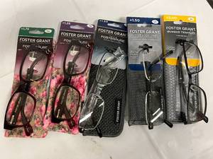 5 Pairs of Foster Grant Reading Glasses