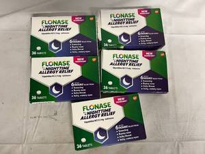 5 Packs of Flonase Nighttime Allergy Relief