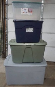 lot 56 image: 4 totes and matching lids