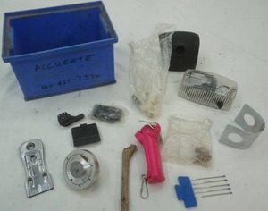 lot 114 image: blue bin and contents