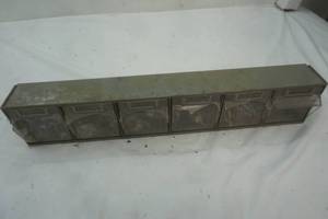 lot 129 image: hardware bin and contents wall hanging