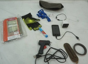 lot 160 image: Variety Lot with cell phone (ZTE), glue gun, camera, magnet tape.