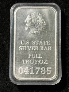 lot 13 image: 1 TROY OZ .999 FINE SILVER BAR IN AIRTITE