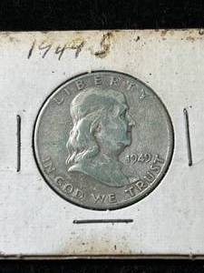 lot 34 image: 1949-S US FRANKLIN HALF DOLLAR