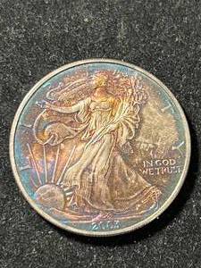 lot 37 image: 2003 AMERICAN SILVER EAGLE 1 TROY OZ .999 FINE SILVER