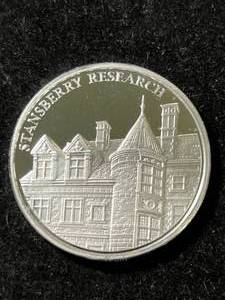lot 42 image: 1 TROY OZ .999 FINE SILVER STANSBERRY RESEARCH ROUND