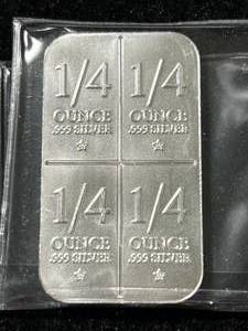 lot 47 image: 1 TROY OZ .999 FINE SILVER BAR