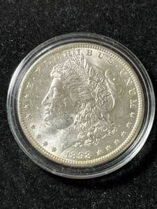 lot 60 image: 1898-O US MORGAN SILVER DOLLAR UNC IN AIRTITE