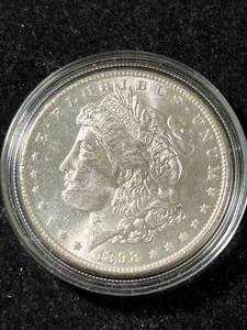 lot 76 image: 1898-O US MORGAN SILVER DOLLAR BU IN AIRTITE