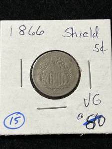 lot 89 image: 1866 US SHIELD NICKEL