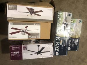 lot 5 image: Lot of Assorted Light Ceiling Fans Various Models and Conditions  Customer Returns See Pictures